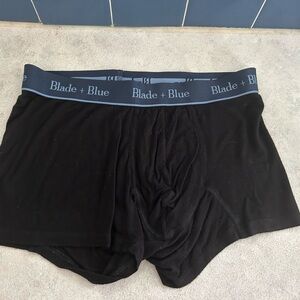 Blade + Blue men’s soft brief medium black trunk. Made in USA